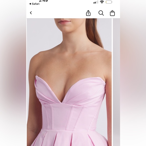 House of CB Mar Cotton Candy Twill Strapless Mini Dress - Picture 5 of 9